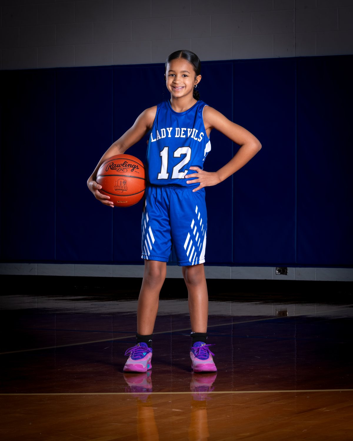 Individual school athlete studio portrait by DLS Innovations